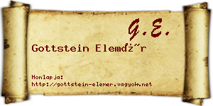 Gottstein Elemér névjegykártya